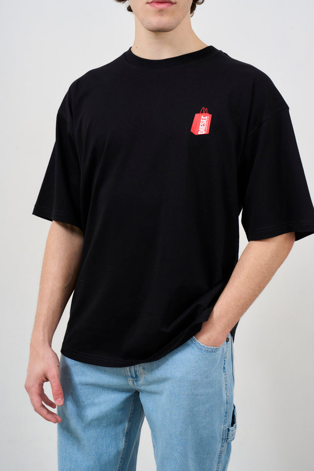 T-shirt uomo nera T-BOXT-N2