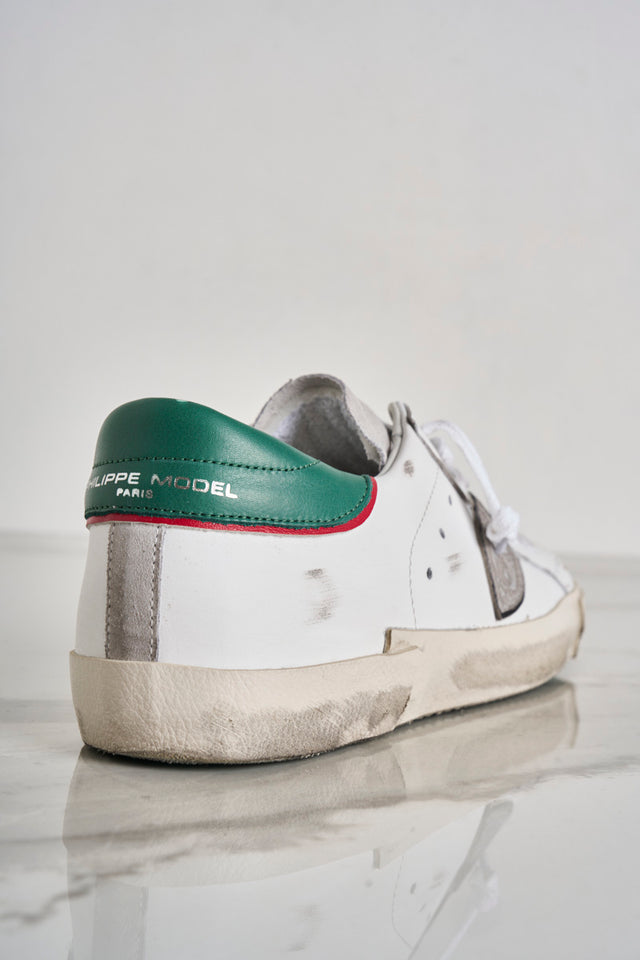 Sneakers uomo Prsx low vintage bianco-verde