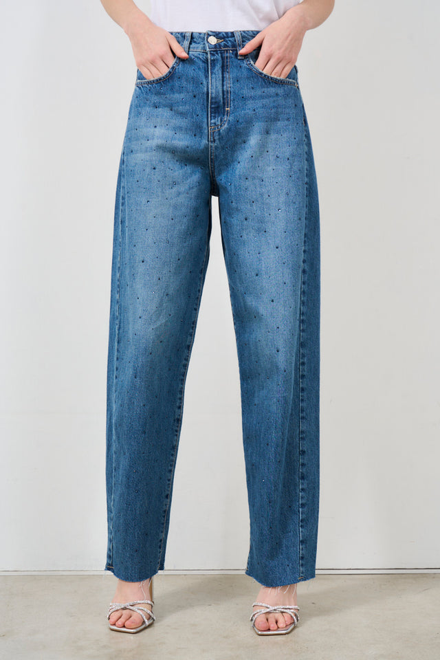 VICOLO Jeans donna con strass