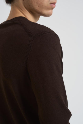 Maglia uomo girocollo marrone - 5