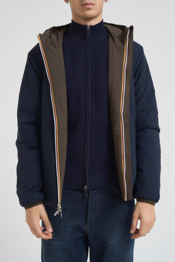 Giubbotto uomo double face verde e blu - 8