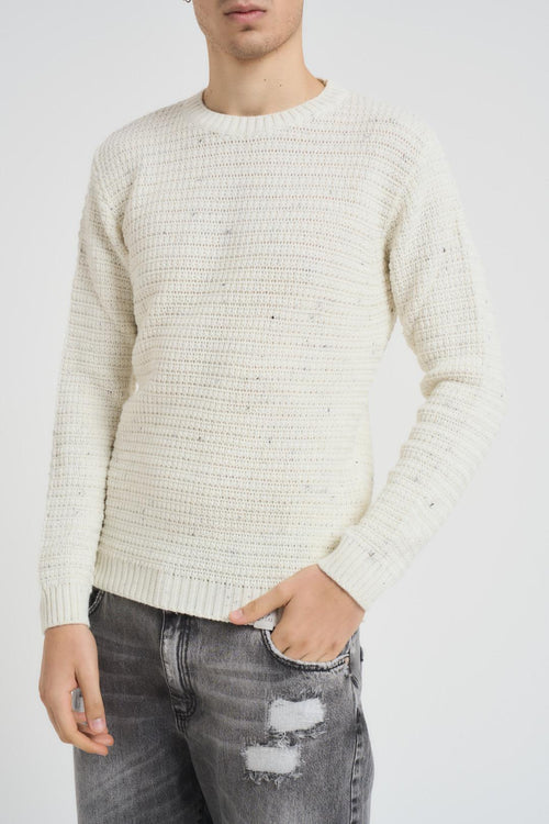 Maglia uomo girocollo panna - 1