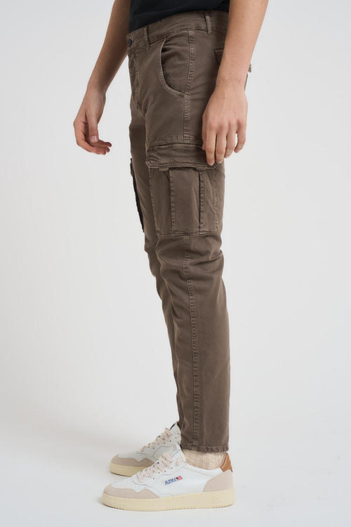 Pantalone uomo slim fango - 2