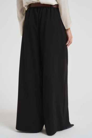 Pantalone donna a palazzo nero - 5