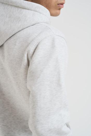 Felpa uomo grigio con cappuccio - 4