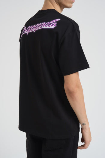 T-shirt uomo nera e viola - 4