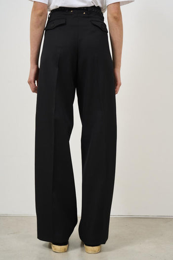 Pantalone donna in gabardine di lana - 5