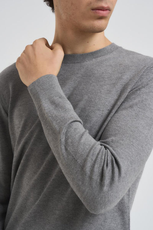 Maglia uomo girocollo grigio chiaro - 2