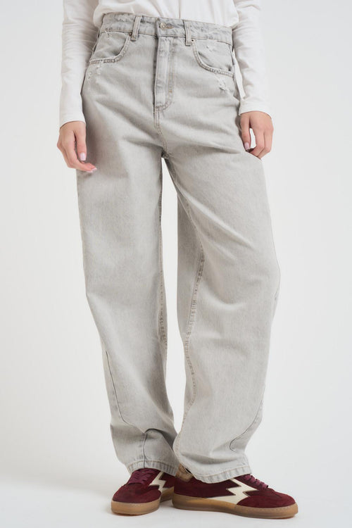 Jeans donna grigio slavato
