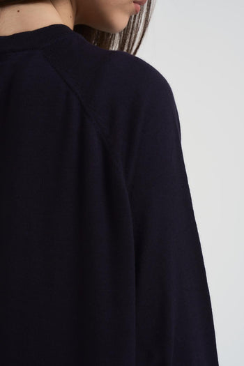 Maglia donna girocollo blu notte - 4