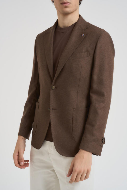 Giacca uomo monopetto marrone - 1