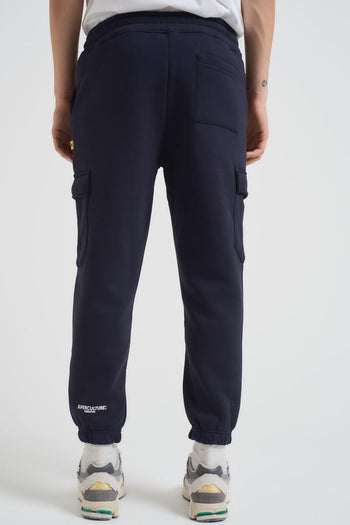 Pantalone tuta jogger uomo blu - 3
