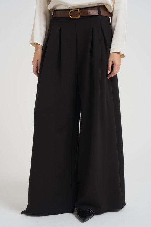 Pantalone donna a palazzo nero - 2