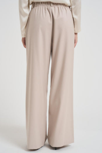 Pantalone donna a palazzo panna - 3