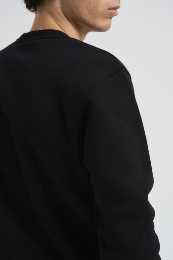 Felpa uomo nera a girocollo - 5