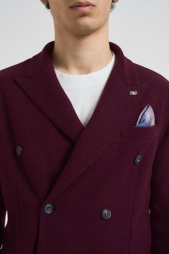 Giacca uomo in maglia bordeaux - 3