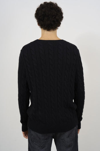 Maglia uomo nera girocollo - 4