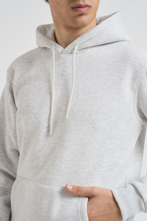 Felpa uomo grigio con cappuccio - 2