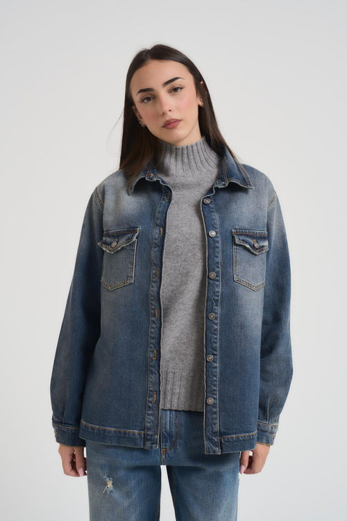 Camicia donna in denim chiaro - 2