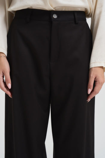 Pantalone donna a palazzo nero - 4