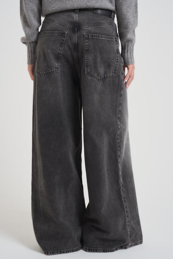 Jeans donna wide leg denim grigio - 3