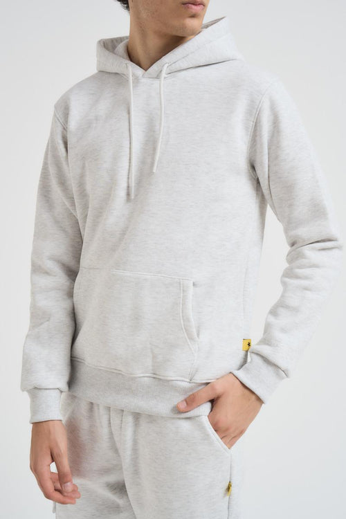 Felpa uomo grigio con cappuccio - 1