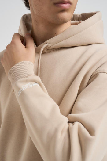 Felpa uomo con cappuccio beige - 3