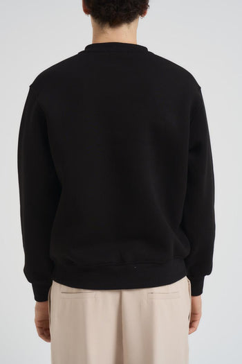 Felpa uomo girocollo nera - 4