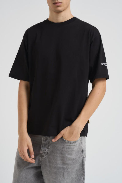 T-shirt uomo girocollo nera - 1