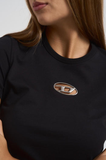 T-shirt donna girocollo T-Uncutie nera - 3