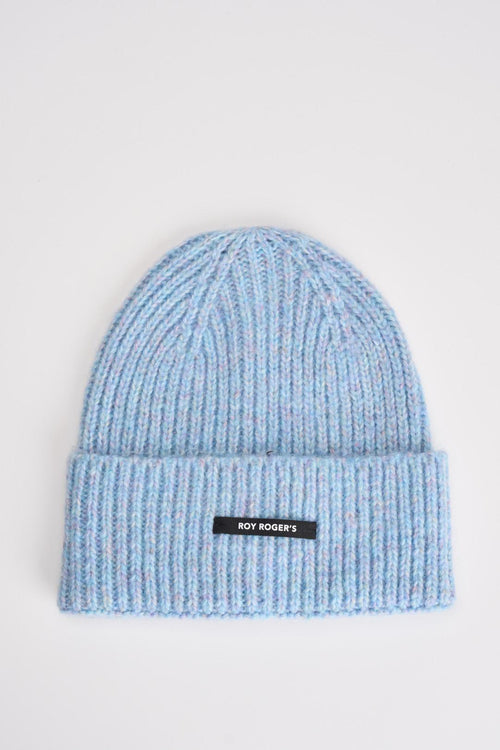 Cappello Beanie in misto lana celeste