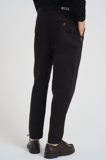 Pantalone uomo con pinces nero - 3