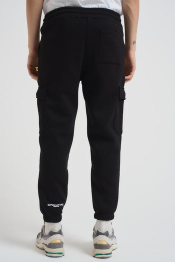 Pantalone tuta jogger uomo nera - 4