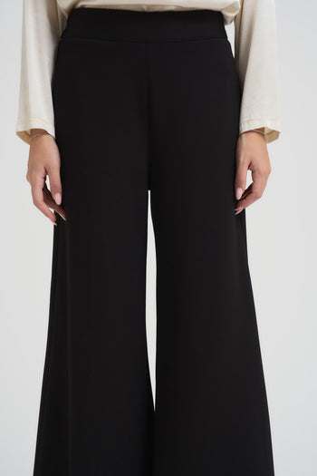 Pantalone donna a zampa nero - 4