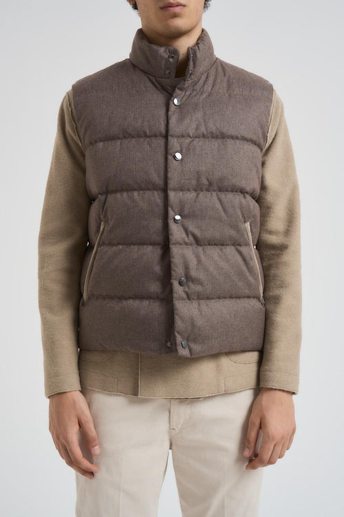 Gilet uomo trapuntato tortora - 2