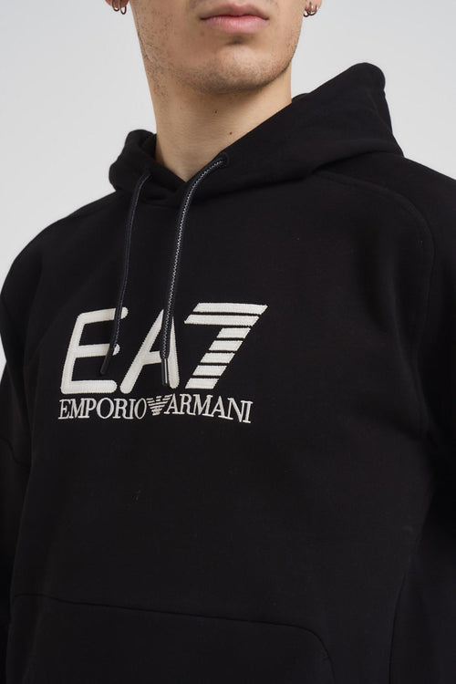 Felpa uomo con cappuccio nera - 2