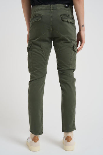 Pantalone uomo slim verde militare - 3