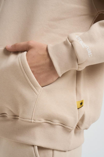 Felpa uomo con cappuccio beige - 5