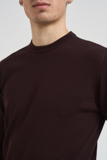 Maglia uomo girocollo marrone - 4