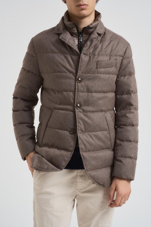 Piumino uomo trapuntato tortora - 2