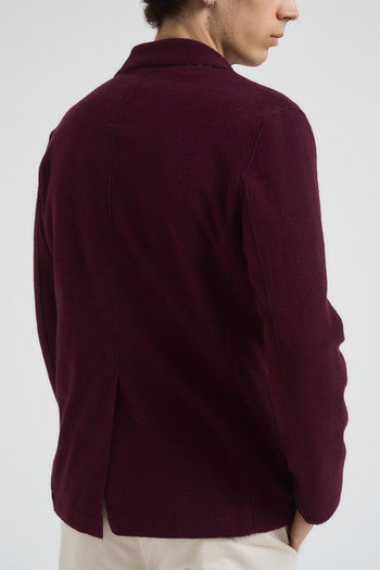 Giacca uomo in maglia bordeaux - 5