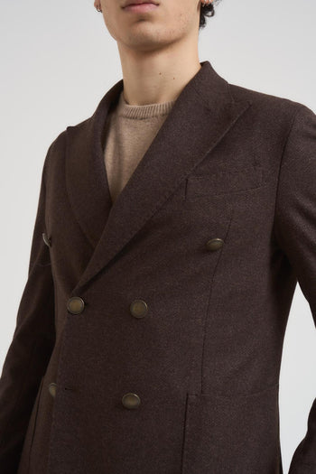 Giacca uomo doppiopetto marrone - 3