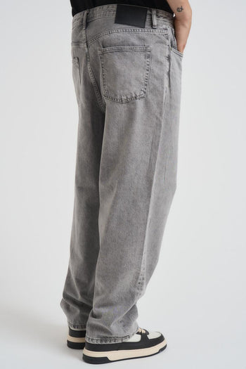 Jeans uomo baggy denim grigio - 4