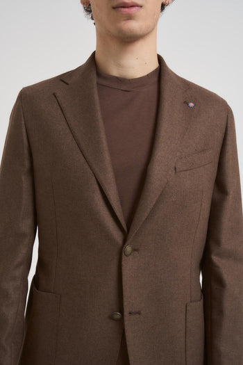 Giacca uomo monopetto marrone - 5