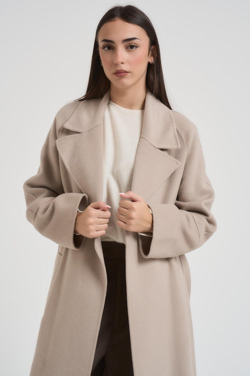 Cappotto donna lungo gesso - 2
