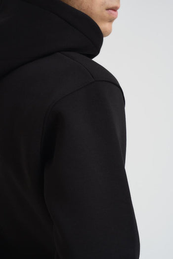 Felpa uomo nera con cappuccio - 4