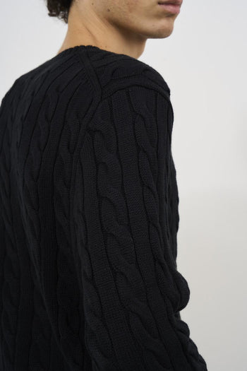 Maglia uomo nera girocollo - 6