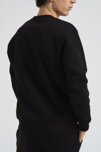 Felpa uomo nera a girocollo - 4