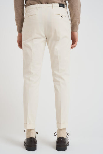 Pantalone uomo con pences panna - 3