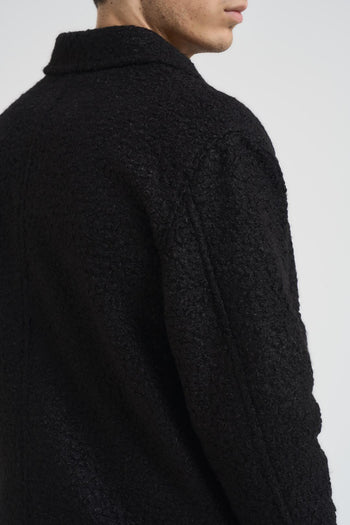 Giubbotto uomo in teddy nero - 5